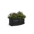 thumbnail image 3 of Mayne Nantucket 24" x 12" x 10" Rectangle Black Self Watering Plastic Window Box Planter, 3 of 13