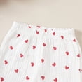 thumbnail image 7 of Xyant Baby Girl Summer Clothes Cute Bow Print Sleeveless Strap Tank Tops Elastic Waist Flare Pants Headband Toddler Infant Spring Outfits (White,2-3 Years), 7 of 7