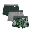 thumbnail image 1 of Bóxer Zaga para Hombre, Corto Double Brush Multicolor Verde 3 Piezas Talla M, 1 of 4