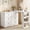 White, variant on May in Color 6 Drawer Dresser and Vanity, Extendable Corner Vanity Desk and Dresser Combo with 3 Side Shelves, Wood Dressing Table for Bedroom, Dressing Room, White