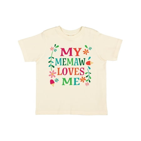 

Inktastic My Memaw Loves Me Girl Grandchild Gift Toddler Toddler Girl T-Shirt