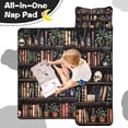 thumbnail image 4 of Black Halloween Skull Book Pattern Toddler Nap Mats for Kids Preschool,60"x20" Sleeping Mat Bag or Kids,Toddler Sleeping Bag,Toddler Nap Mat or Daycare, 4 of 6
