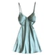 thumbnail image 4 of Gibobby Pijamas mujer calientitas Ropa de dormir para mujer Camisón de satén Mini Slip Chemise Ropa de dormir corta Camisones para mujer(Verde de menta,M), 4 of 5