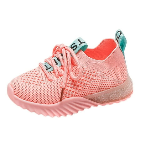 

Children Kids Baby Girls Boys Letter Mesh Led Luminous Sport Run Sneakers Shoes