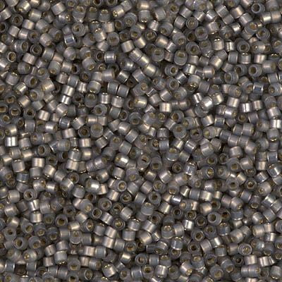 Miyuki Delica Seed Beads DB0631/DB631 11/0 Silver Lined Light Gray Opal 7.2 Grams