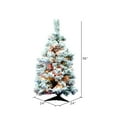 thumbnail image 3 of Vickerman Flocked Alaskan 36 Inch Artificial Christmas Tree w/ Multicolor Lights, 3 of 4