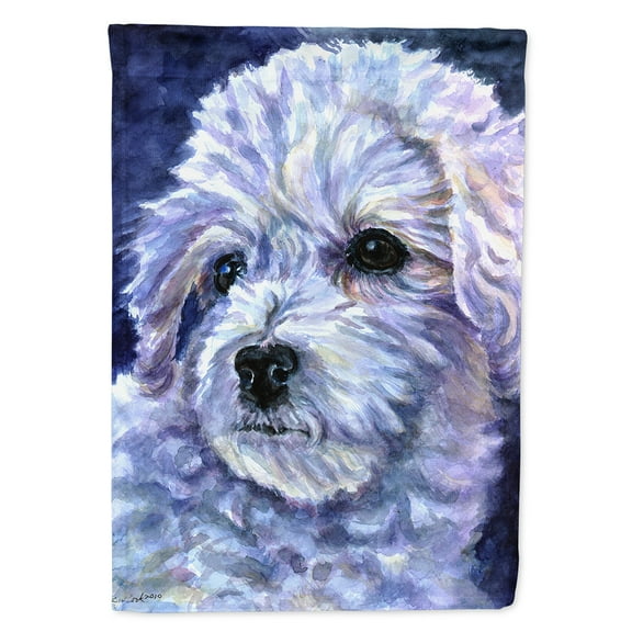 Bichon Frise Flag Canvas House Size