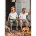 thumbnail image 2 of BemeyourBBs 3 Packs Toddler Baby Boys Girls Harem Pants with Pockets Baggy Cargo Pants Barrel Pants Elastic Waist Balloon Long Pants Boho Muslin Basic Bottoms Hippie Baby Clothes, 2 of 9