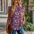 thumbnail image 3 of Top Sin Mangas,Blusa Sin Mangas con Estampado Floral para Mujer Blusa Sin Mangas con Estampado Floral para Mujer Blusa con Cuello Alto Y Estampado Floral Uso Conveniente, 3 of 6