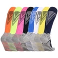 thumbnail image 4 of WEAIXIMIUNG Long Socks Adult Soccer Socks Striped Pattern Long Comfortable Breathable Non Sole Sports Style, 4 of 4