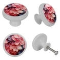 thumbnail image 7 of 4 PCS Colorful Flower Petals Crystal Glass Round Cabinet Knob Drawer Pull Handle Glowing in The Dark for Kitchen, Cupboard, Dresser, Wardrobe, etc, 7 of 7