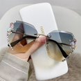 thumbnail image 1 of Luxury Brand Design Vintage Rimless Rhinestone Sunglasses Women Men Fashion Sun Glasses Oversized Sunscreen Shades, 1 of 5
