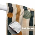 thumbnail image 2 of Abstract Boho Kitchen Window Curtains, Swag Curtains Valance for Bedroom Living Room Bathroom, Vintage Multicolored Geometric Stripes Rod Pocket Window Treatment Curtain Block Drapes 2 Panels 36"x45", 2 of 9
