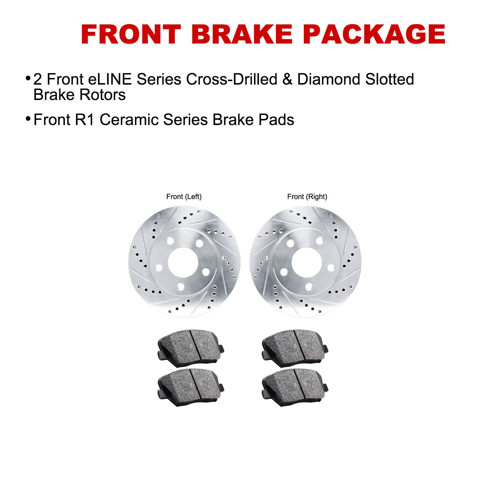 NU'EST W × C-H-C セット(REN) R1 Concepts Front Brakes and Rotors Kit |Front Brake Pads