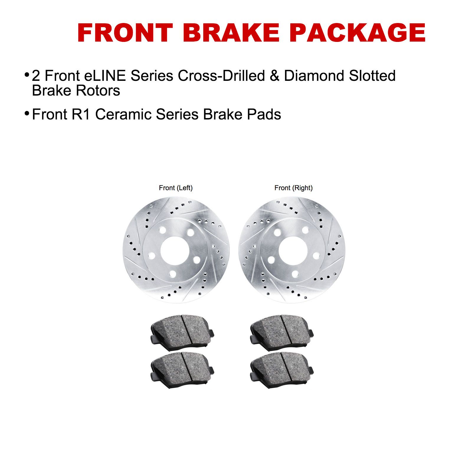 NU'EST W × C-H-C セット(REN) R1 Concepts Front Brakes and Rotors Kit |Front Brake Pads