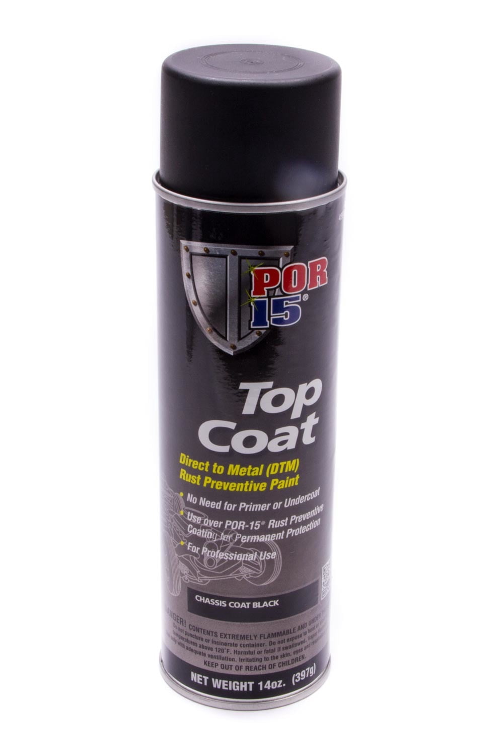 POR-15 45918 Black Automotive Body Paint, 14 oz Aerosol, for All Vehicles