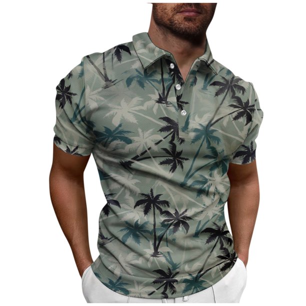 Summer Men's Performance Micro Elastic Short Sleeve Golf Short Sleeve Top L