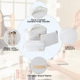 thumbnail image 4 of 3 count Makeup Bag Set, Cationic Jacquard Large  Organizer, -Coated Solvent-Free Travel Toiletry Bag for Women - White, 4 of 6