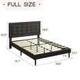 thumbnail image 2 of TOBILI Black Wood Frame Full Platform Bed, 2 of 8
