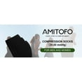 thumbnail image 3 of AMITOFO Plus Size Compression Socks Wide Calf for Women Men, 20-30 mmHg Wide Calf Knee High Circulation Socks for Circulation, Recovery & Daily Comfort, Size 6XL, Charcoal, 3 of 10