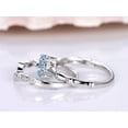 thumbnail image 5 of HeartsAndYou 1.3ct Natural Blue Aquamarine Bridal Set Engagement Ring 14k SOLID White Gold, 5 of 9