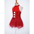 thumbnail image 4 of Haitryli Kids Girls Sequins Ballet Tutu Dress Christmas Princess Elf Costume Dancing Party Dress up Red 10, 4 of 7