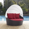 thumbnail image 1 of Modway Lit de Jour de Mobilier de Patio Extérieur en Pièces, Rouge, 1 of 4