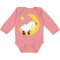 thumbnail image 3 of Inktastic Cute Sheep, Sleeping Sheep, Moon, Stars, Sleepy Boys or Girls Long Sleeve Baby Bodysuit, 3 of 5