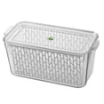 thumbnail image 1 of Hinati Clearance Refrigerator Storage Box Draining Fresh Keeping Box Clear Organizers and Storage Bins , Stackable Storage Containers for Cabinets, Countertop, Drawers, Under Sink, 1 of 2