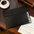 thumbnail image 2 of Black Thickened Piano Key File Bag Transparent Stationery Office Plastic Transparent Student Button File Bag Plastic, 2 of 7