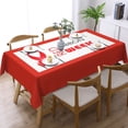 thumbnail image 2 of Red Ribbon Week Awareness Tablecloth Rectangle Waterproof Spill-Proof Table Cloth Cover For Kitchen Dining Farmhouse Party Wedding Outdoor Picnic Camping 54x72in, 2 of 7