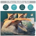 thumbnail image 6 of Dinosaurs Surfing Bedding Sets Twin Duvet Cover 3 Piece Cute Bed Set for Boys Girls Kid, 6 of 6