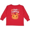 thumbnail image 3 of Inktastic Cute Little Pumpkin with Fall Leaves Boys or Girls Long Sleeve Toddler T-Shirt, 3 of 5