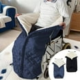 thumbnail image 3 of Wheelchair Blanket with Open Front, Half Body Fleece Throw, 51x26 Inch Thermal Wrap for Wheelchair Users, Heavy Duty Soft Polyester Blanket for Winter Warmth, Indoor Outdoor Use, Caregiving Supplies, 3 of 7