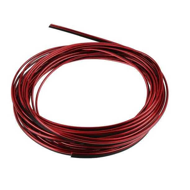 Tira Moldura Coche, Protector Borde Puerta Línea 8m Rojo cromo