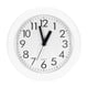 thumbnail image 1 of Reloj de pared Uxcell de 8 pulgadas, funcionamiento a batería de cuarzo, silencioso y sin tictac, reloj de pared redondo, blanco, 1 of 6