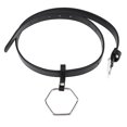thumbnail image 1 of Cinturones circulares de metal exagerados para mujer Cinturón de grande Cinturón de jeans Negro Hexágono, 1 of 3