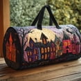 thumbnail image 3 of Halloween Tote Bags for Women Cute Cat Pumpkin 3D Printed Purse Hobo Bag for Travel and Work Trendy Halloween Handbags(03_Purple,18英寸 x 9英寸 x 9英寸), 3 of 5