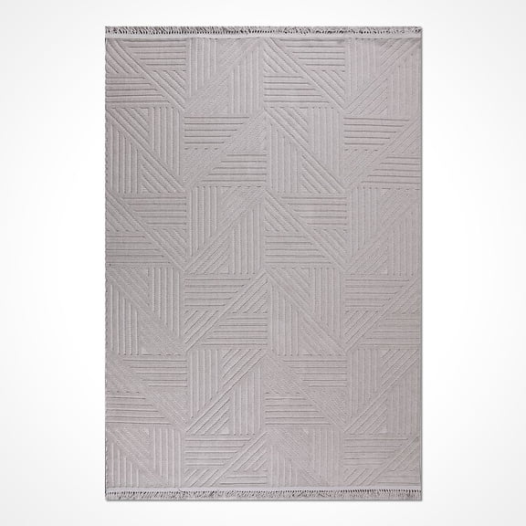 Gray Modern Sisal Area Rugs for Living Room Jacquard Textured Modern Rugs Soft Geometric Rug for Bedroom Mid Century Washable Rug Non-Slip Bohemian Carpet Perfect for Dining Room Office Beige