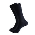 thumbnail image 2 of Hanerdun Men Crew Socks Soft Dress Socks, 6 Pairs, Navy Blue, Size 9-11, 2 of 5