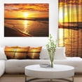 thumbnail image 1 of Design Art - Bright Yellow Sunset over Waves, 1 of 4