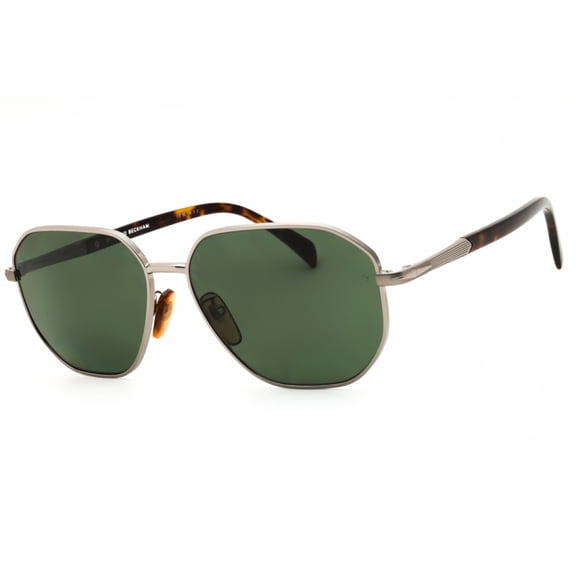 David Beckham DB 1132/F/S 031ZUC 60mm Geometric Sunglasses Men's Dark Ruthenium Havana