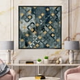 thumbnail image 2 of Designart 'Geometry Golden Stars With Intersecting Circles' Modern Framed Canvas Wall Art Print, 2 of 5