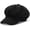 Black, variant on Women's Octagonal Newsboy Cap - Vintage 8 Panels Paperboy Visor Cabbie Hat Solid Color Painter Cap for Girls Teens