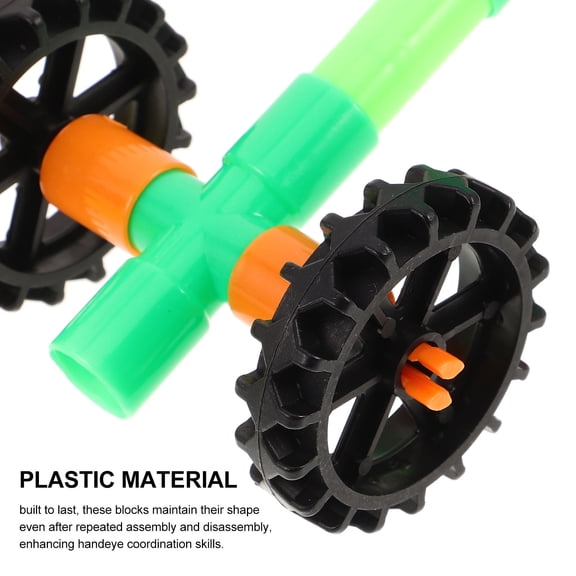 HONMEET 302-Piece Plastic Pipe Tube Building Blocks Set in Assorted Colors for Kids Educational Play and Creativity