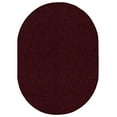 thumbnail image 1 of Broadway Collection Solid Color Indoor Outdoor Area Rug Burgundy - 4' x 6' Oval, 1 of 5