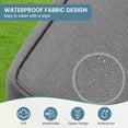 thumbnail image 2 of AMOPATIO 5-Piece Oversized Outdoor Sectional Set - 2 Swivel Chairs, 2 Ottomans & 3-Seat Sofa with Thick Cushions -Metal Patio Furniture for Backyard, Poolside-Gray, 2 of 6