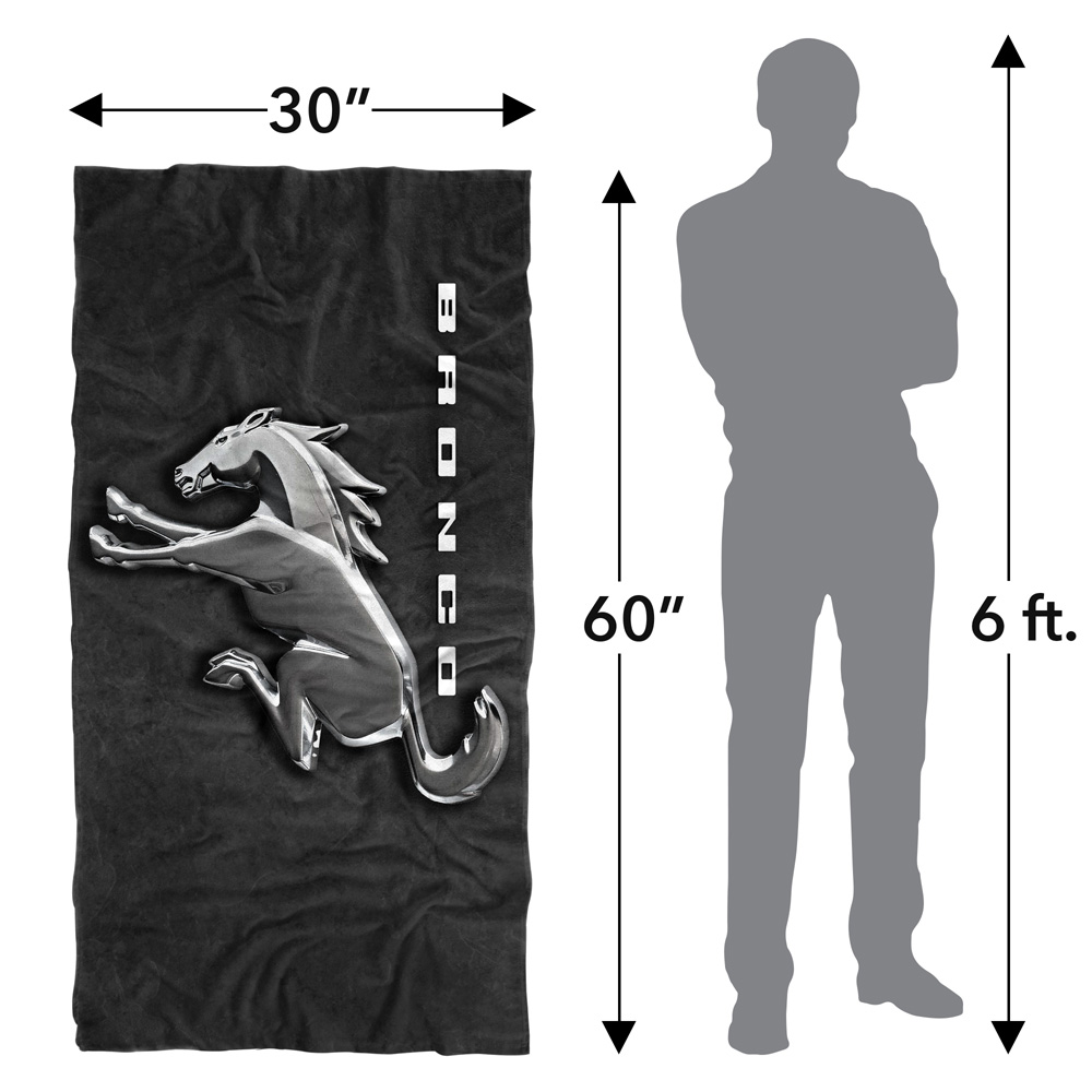 Ford Beach Towel, 30'x60' New Bronco Headlights Beach Towel
