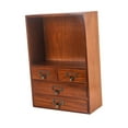 thumbnail image 3 of Organizador de Escritorio Vintage, Armario de Almacenamiento, Decorativo, Retro Rústico con Cajón, Caja de Almacenamiento de Escritorio de Madera para, 3 of 9
