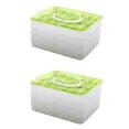 thumbnail image 4 of 2pcs Refrigerator Fresh-keeping Dumpling Storage Box Four Layers Portable Stackable Dumpling Container Holder Organizer (Green), 4 of 6